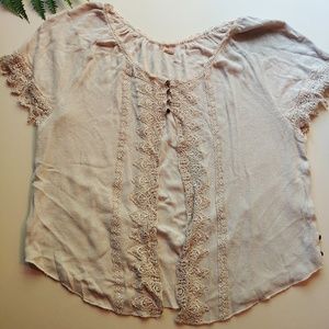 Beige boho Free People blose